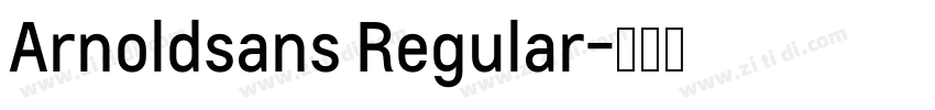Arnoldsans Regular字体转换